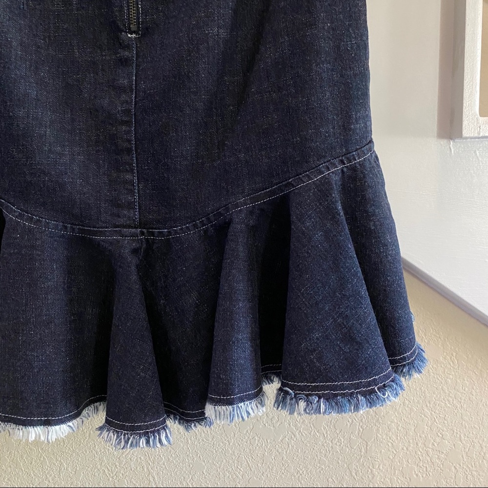 Scripted - Ruffle Denim Mini Skirt - Picture 12 of 16